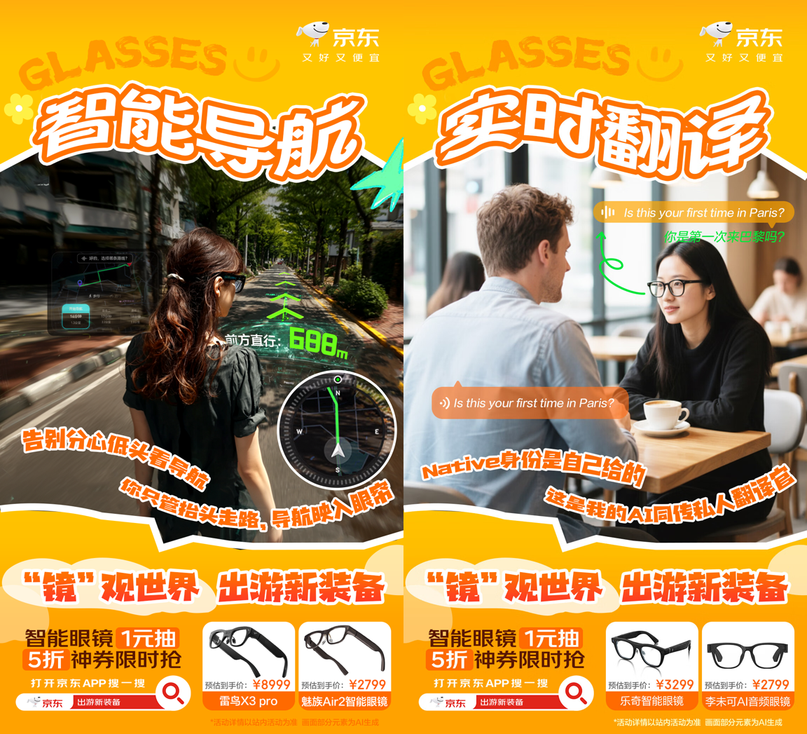 大牌智能眼镜助你国庆出游“镜”观世界AG真人京东智能眼镜超级趋势品类日来袭(图4)